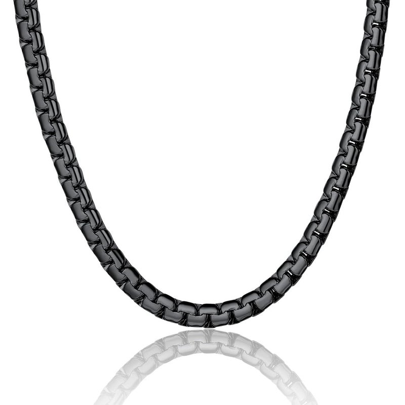ChainsPro Black Chain Necklace Steel Black 20inch Hiphop Chains for Pendant Husband Father Mens Gift - Image 1